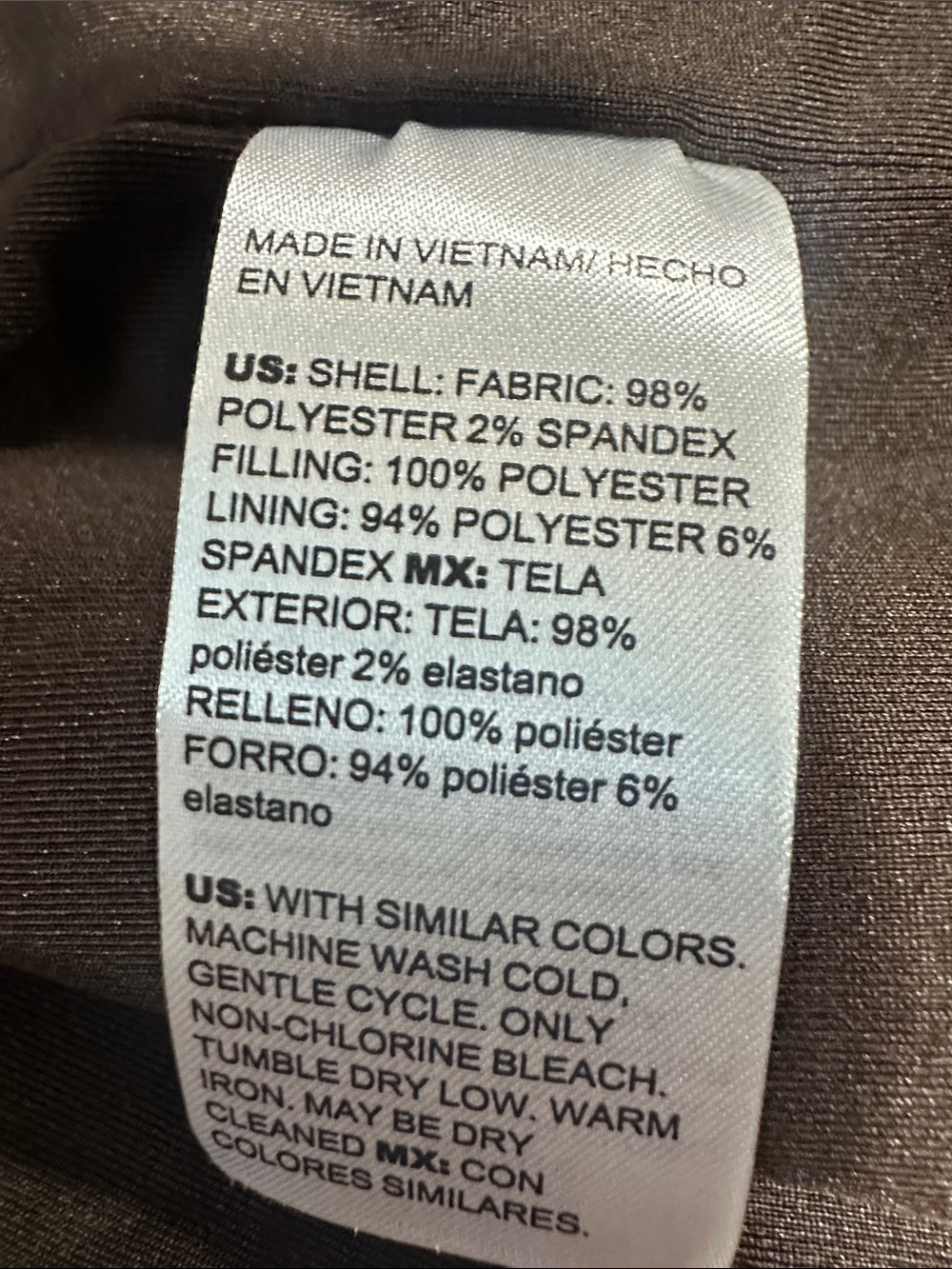 Chico's open-front textured topper jacket, Lined Chocolate Brown Size 3 or US 16 - Picture 7 of 7